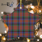 MacDuff Hunting Modern Tartan Ornament Star Ornament, Christmas Star Decorations, ceramic ornament, Plaid Star Ceramic Ornament, Christmas Ornament Decorations Gift