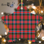 MacDuff Modern Tartan Ornament Star Ornament, Christmas Star Decorations, ceramic ornament, Plaid Star Ceramic Ornament, Christmas Ornament Decorations Gift
