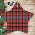 MacDuff Modern Tartan Ornament Star Ornament, Christmas Star Decorations, ceramic ornament, Plaid Star Ceramic Ornament, Christmas Ornament Decorations Gift