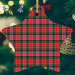 MacDuff Modern Tartan Ornament Star Ornament, Christmas Star Decorations, ceramic ornament, Plaid Star Ceramic Ornament, Christmas Ornament Decorations Gift