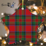 MacDuff Tartan Ornament Star Ornament, Christmas Star Decorations, ceramic ornament, Plaid Star Ceramic Ornament, Christmas Ornament Decorations Gift