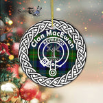 MacEwen Clan Tartan Crest Badge Plaid Ornament Gift. Christmas Tree Ornament Tartan Ornament Great Christmas Ornaments Gift - Scotstee Shop