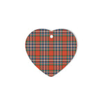 MacFarlane Ancient Tartan Heart Ornaments, Christmas Tree Ornament, Plaid Christmas Ornaments, Ceramic Heart Christmas Tree Decoration, Christmas Ornament, Plaid Ornament, Tartan Ornament, Buffalo Plaid Ornament