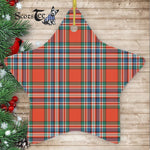 MacFarlane Ancient Tartan Ornament Star Ornament, Christmas Star Decorations, ceramic ornament, Plaid Star Ceramic Ornament, Christmas Ornament Decorations Gift