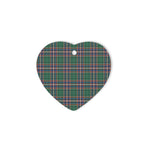 MacFarlane Hunting Ancient Tartan Heart Ornaments, Christmas Tree Ornament, Plaid Christmas Ornaments, Ceramic Heart Christmas Tree Decoration, Christmas Ornament, Plaid Ornament, Tartan Ornament, Buffalo Plaid Ornament