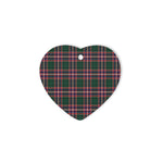 MacFarlane Hunting Modern Tartan Heart Ornaments, Christmas Tree Ornament, Plaid Christmas Ornaments, Ceramic Heart Christmas Tree Decoration, Christmas Ornament, Plaid Ornament, Tartan Ornament, Buffalo Plaid Ornament