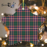 MacFarlane Hunting Modern Tartan Ornament Star Ornament, Christmas Star Decorations, ceramic ornament, Plaid Star Ceramic Ornament, Christmas Ornament Decorations Gift