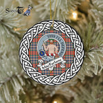 MacFarlane Tartan Ornament,  ceramic ornament, personalized christmas ornaments, christmas tree ornaments, christmas door decorations, Plaid Ornament, Tartan Ceramic Ornament