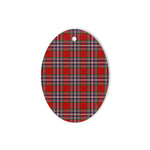 MacFarlane Tartan Oval Ornaments, Christmas Tree Ornament, Plaid Christmas Ornaments, Ceramic Oval Christmas Tree Decoration, Tartan Oval Ornaments, Christmas Tree Ornament, Plaid Christmas Ornaments, Ceramic Oval Christmas Tree Decoration