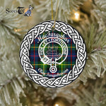 MacFarquhar Tartan Ornament,  ceramic ornament, personalized christmas ornaments, christmas tree ornaments, christmas door decorations, Plaid Ornament, Tartan Ceramic Ornament