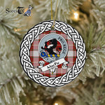 MacFie Tartan Ornament,  ceramic ornament, personalized christmas ornaments, christmas tree ornaments, christmas door decorations, Plaid Ornament, Tartan Ceramic Ornament