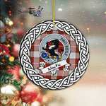 MacFie Tartan Ornament,  ceramic ornament, personalized christmas ornaments, christmas tree ornaments, christmas door decorations, Plaid Ornament, Tartan Ceramic Ornament