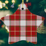 MacFie Tartan Ornament Star Ornament, Christmas Star Decorations, ceramic ornament, Plaid Star Ceramic Ornament, Christmas Ornament Decorations Gift