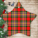 MacGill Tartan Ornament Star Ornament, Christmas Star Decorations, ceramic ornament, Plaid Star Ceramic Ornament, Christmas Ornament Decorations Gift