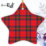 MacGillivray Modern Tartan Ornament Star Ornament, Christmas Star Decorations, ceramic ornament, Plaid Star Ceramic Ornament, Christmas Ornament Decorations Gift