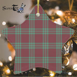 MacGregor Hunting Ancient Tartan Ornament Star Ornament, Christmas Star Decorations, ceramic ornament, Plaid Star Ceramic Ornament, Christmas Ornament Decorations Gift