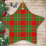 MacGregor Modern Tartan Ornament Star Ornament, Christmas Star Decorations, ceramic ornament, Plaid Star Ceramic Ornament, Christmas Ornament Decorations Gift