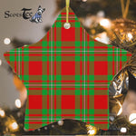 MacGregor Modern Tartan Ornament Star Ornament, Christmas Star Decorations, ceramic ornament, Plaid Star Ceramic Ornament, Christmas Ornament Decorations Gift