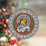 MacGregor Tartan Ornament,  ceramic ornament, personalized christmas ornaments, christmas tree ornaments, christmas door decorations, Plaid Ornament, Tartan Ceramic Ornament