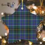 MacInnes Modern Tartan Ornament Star Ornament, Christmas Star Decorations, ceramic ornament, Plaid Star Ceramic Ornament, Christmas Ornament Decorations Gift