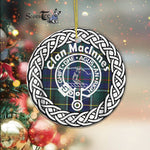 MacInnes Scottish Clan Tartan Crest Badge Old Plaid Ornament Gift. Christmas Tree Ornament Tartan Ornament Great Christmas Ornaments Gift - Scotstee Shop