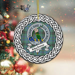 MacInnes Tartan Ornament,  ceramic ornament, personalized christmas ornaments, christmas tree ornaments, christmas door decorations, Plaid Ornament, Tartan Ceramic Ornament
