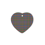 MacIntyre Ancient Tartan Heart Ornaments, Christmas Tree Ornament, Plaid Christmas Ornaments, Ceramic Heart Christmas Tree Decoration, Christmas Ornament, Plaid Ornament, Tartan Ornament, Buffalo Plaid Ornament