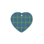 MacIntyre Hunting Ancient Tartan Heart Ornaments, Christmas Tree Ornament, Plaid Christmas Ornaments, Ceramic Heart Christmas Tree Decoration, Christmas Ornament, Plaid Ornament, Tartan Ornament, Buffalo Plaid Ornament