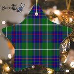 MacIntyre Hunting Modern Tartan Ornament Star Ornament, Christmas Star Decorations, ceramic ornament, Plaid Star Ceramic Ornament, Christmas Ornament Decorations Gift