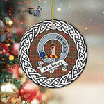 MacIntyre Tartan Ornament,  ceramic ornament, personalized christmas ornaments, christmas tree ornaments, christmas door decorations, Plaid Ornament, Tartan Ceramic Ornament
