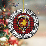 MacIver Tartan Ornament,  ceramic ornament, personalized christmas ornaments, christmas tree ornaments, christmas door decorations, Plaid Ornament, Tartan Ceramic Ornament