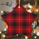 MacIver Tartan Ornament Star Ornament, Christmas Star Decorations, ceramic ornament, Plaid Star Ceramic Ornament, Christmas Ornament Decorations Gift