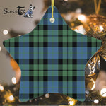 MacKay Ancient Tartan Ornament Star Ornament, Christmas Star Decorations, ceramic ornament, Plaid Star Ceramic Ornament, Christmas Ornament Decorations Gift