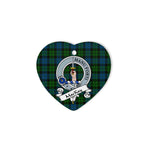 MacKay Scottish Clan Badge Plaid Christmas Ornaments Gift Heart Ornament MacKay Clan Tartan Ornaments, Plaid Ornament, christmas Ornament, plaid christmas ornament