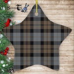 MacKay Weathered Tartan Ornament Star Ornament, Christmas Star Decorations, ceramic ornament, Plaid Star Ceramic Ornament, Christmas Ornament Decorations Gift