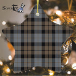 MacKay Weathered Tartan Ornament Star Ornament, Christmas Star Decorations, ceramic ornament, Plaid Star Ceramic Ornament, Christmas Ornament Decorations Gift