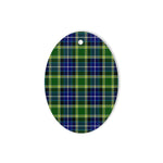 MacKellar Tartan Oval Ornaments, Christmas Tree Ornament, Plaid Christmas Ornaments, Ceramic Oval Christmas Tree Decoration, Tartan Oval Ornaments, Christmas Tree Ornament, Plaid Christmas Ornaments, Ceramic Oval Christmas Tree Decoration