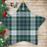 MacKenzie Dress Ancient Tartan Ornament Star Ornament, Christmas Star Decorations, ceramic ornament, Plaid Star Ceramic Ornament, Christmas Ornament Decorations Gift