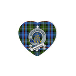 MacKenzie Scottish Clan Badge Plaid Christmas Ornaments Gift Heart Ornament MacKenzie Clan Tartan Ornaments, Plaid Ornament, christmas Ornament, plaid christmas ornament