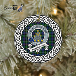 MacKenzie Tartan Ornament,  ceramic ornament, personalized christmas ornaments, christmas tree ornaments, christmas door decorations, Plaid Ornament, Tartan Ceramic Ornament