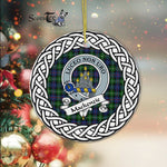 MacKenzie Tartan Ornament,  ceramic ornament, personalized christmas ornaments, christmas tree ornaments, christmas door decorations, Plaid Ornament, Tartan Ceramic Ornament