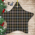 MacKenzie Weathered Tartan Ornament Star Ornament, Christmas Star Decorations, ceramic ornament, Plaid Star Ceramic Ornament, Christmas Ornament Decorations Gift