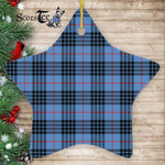 MacKie Ancient Tartan Ornament Star Ornament, Christmas Star Decorations, ceramic ornament, Plaid Star Ceramic Ornament, Christmas Ornament Decorations Gift