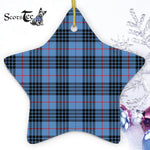 MacKie Ancient Tartan Ornament Star Ornament, Christmas Star Decorations, ceramic ornament, Plaid Star Ceramic Ornament, Christmas Ornament Decorations Gift