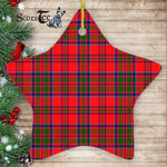 MacKillop Tartan Ornament Star Ornament, Christmas Star Decorations, ceramic ornament, Plaid Star Ceramic Ornament, Christmas Ornament Decorations Gift