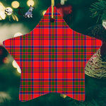 MacKillop Tartan Ornament Star Ornament, Christmas Star Decorations, ceramic ornament, Plaid Star Ceramic Ornament, Christmas Ornament Decorations Gift