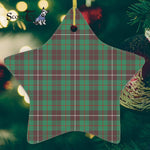 MacKinnon Hunting Ancient Tartan Ornament Star Ornament, Christmas Star Decorations, ceramic ornament, Plaid Star Ceramic Ornament, Christmas Ornament Decorations Gift
