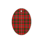 MacKinnon Modern Tartan Oval Ornaments, Christmas Tree Ornament, Plaid Christmas Ornaments, Ceramic Oval Christmas Tree Decoration, Tartan Oval Ornaments, Christmas Tree Ornament, Plaid Christmas Ornaments, Ceramic Oval Christmas Tree Decoration