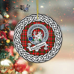 MacKinnon Tartan Ornament,  ceramic ornament, personalized christmas ornaments, christmas tree ornaments, christmas door decorations, Plaid Ornament, Tartan Ceramic Ornament