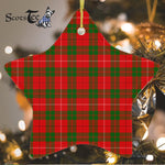 MacKinnon Tartan Ornament Star Ornament, Christmas Star Decorations, ceramic ornament, Plaid Star Ceramic Ornament, Christmas Ornament Decorations Gift